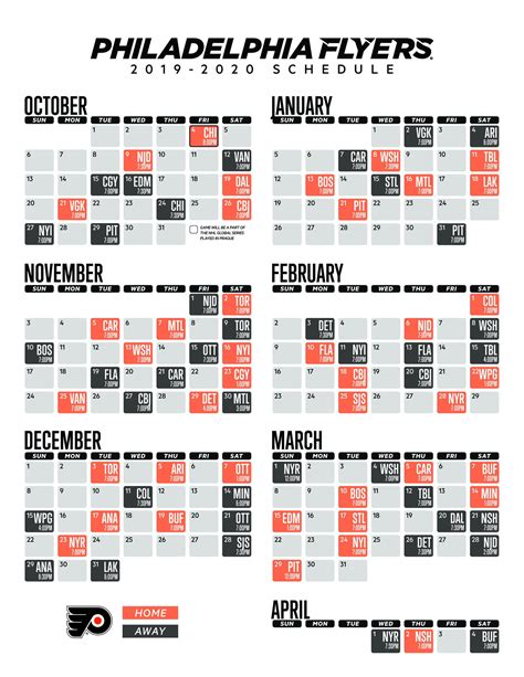 Printable Flyers Schedule 2021